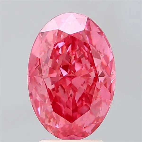 3.50ct Oval Lab Grown Diamond (Colour Fancy Vivid Pink, Clarity VS1, IGI Certified)