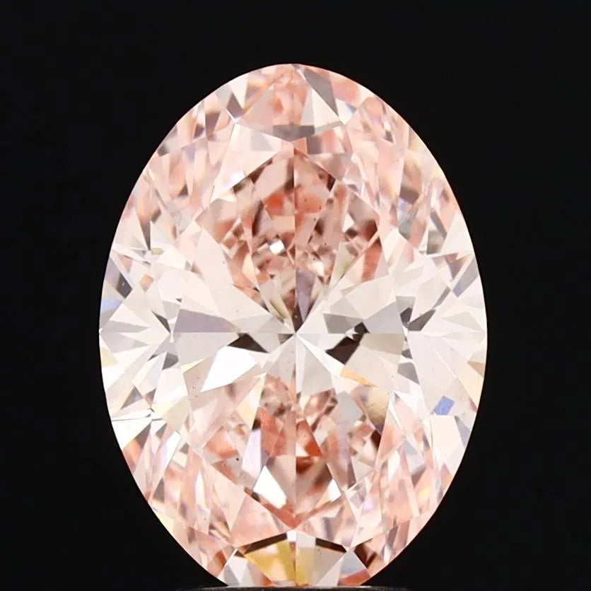 3.50ct Oval Lab Grown Diamond (Colour Fancy Vivid Pink, Clarity VS1, IGI Certified)