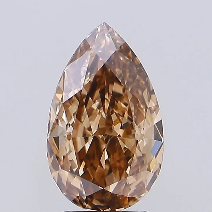 3.50ct Pear Lab Grown Diamond (Colour Fancy Brown, Clarity VS1, IGI Certified)