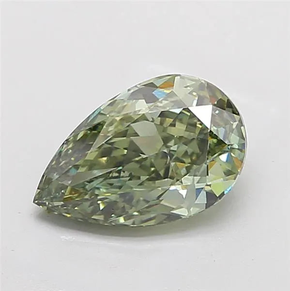 3.50ct Pear Lab Grown Diamond (Colour Fancy Vivid Green, Clarity VS1, IGI Certified)