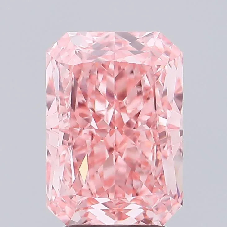 3.50ct Radiant Lab Grown Diamond (Colour Fancy Vivid Pink, Clarity VS1, IGI Certified)