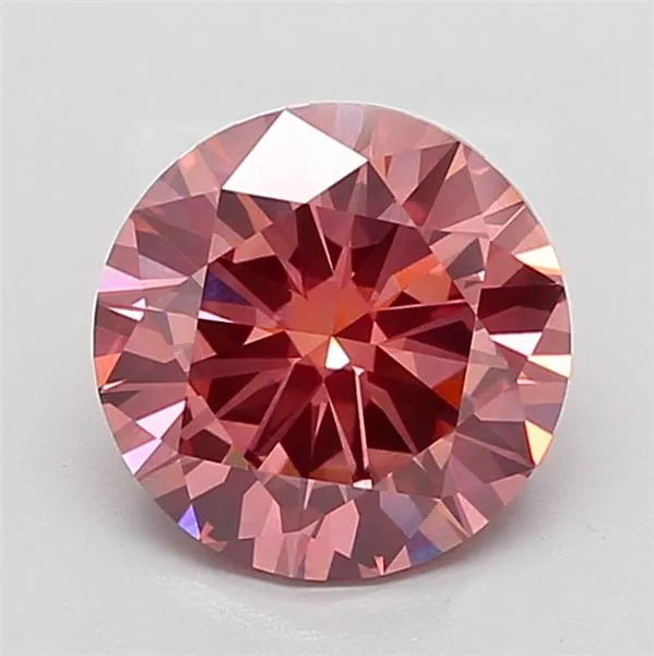 3.50ct Round Lab Grown Diamond (Colour Fancy Intense Brown Pink, Clarity VS1, Cut EX, IGI Certified)