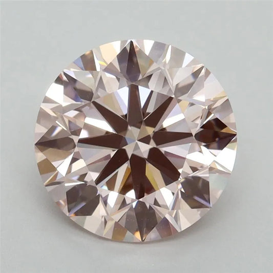 3.50ct Round Lab Grown Diamond (Colour Fancy Pink, Clarity VVS2, Cut EX, IGI Certified)