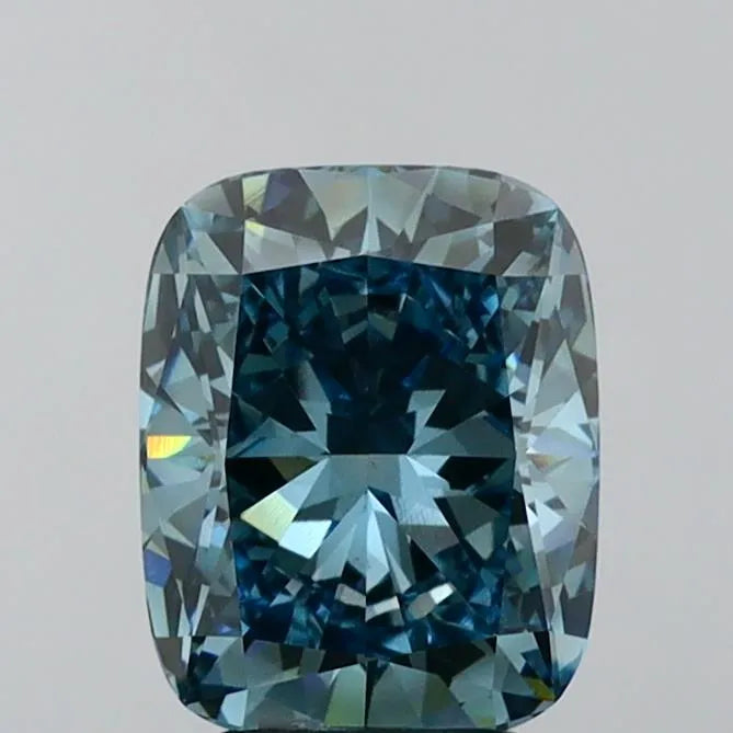 3.51ct Cushion brilliant Lab Grown Diamond (Colour Fancy Vivid Blue, Clarity VS1, IGI Certified)