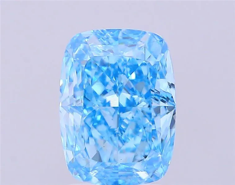 3.51ct Cushion modified Lab Grown Diamond (Colour Fancy Vivid Blue, Clarity VS1, IGI Certified)