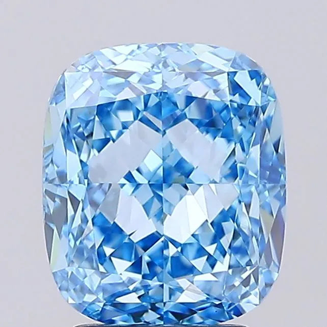 3.51ct Cushion modified Lab Grown Diamond (Colour Fancy Vivid Blue, Clarity VVS2, IGI Certified)