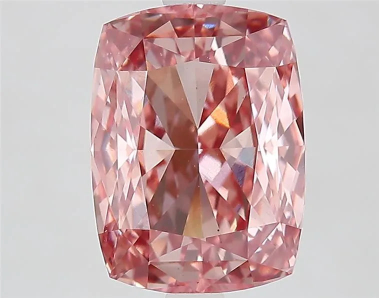 3.51ct Cushion modified Lab Grown Diamond (Colour Fancy Vivid Pink, Clarity VS1, IGI Certified)