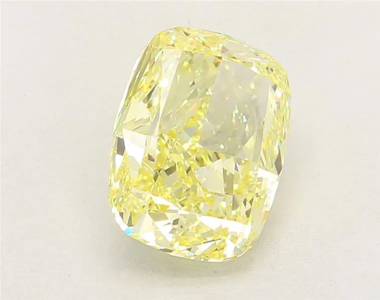 3.51ct Cushion modified Lab Grown Diamond (Colour Fancy Yellow, Clarity VVS2, IGI Certified)