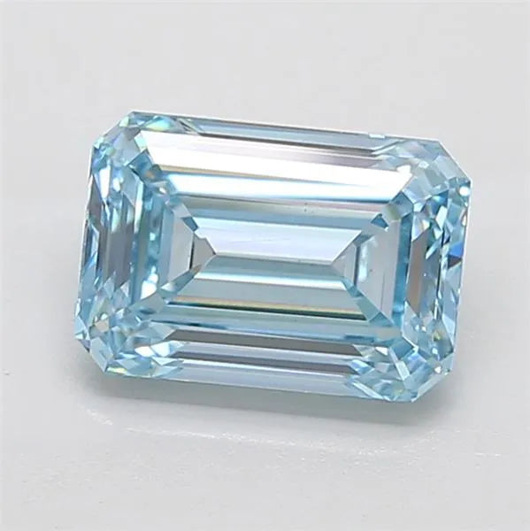 3.51ct Emerald Lab Grown Diamond (Colour Fancy Vivid Blue, Clarity VS1, IGI Certified)