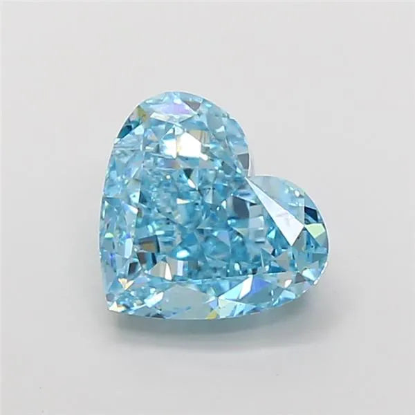 3.51ct Heart Lab Grown Diamond (Colour Fancy Vivid Blue, Clarity VS1, IGI Certified)