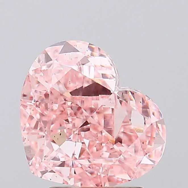 3.51ct Heart Lab Grown Diamond (Colour Fancy Vivid Pink, Clarity VS2, IGI Certified)