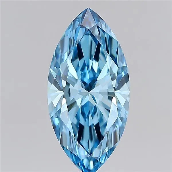 3.51ct Marquise Lab Grown Diamond (Colour Fancy Vivid Blue, Clarity VVS2, IGI Certified)