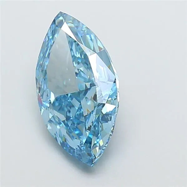3.51ct Marquise Lab Grown Diamond (Colour Fancy Vivid Blue, Clarity VVS2, IGI Certified)