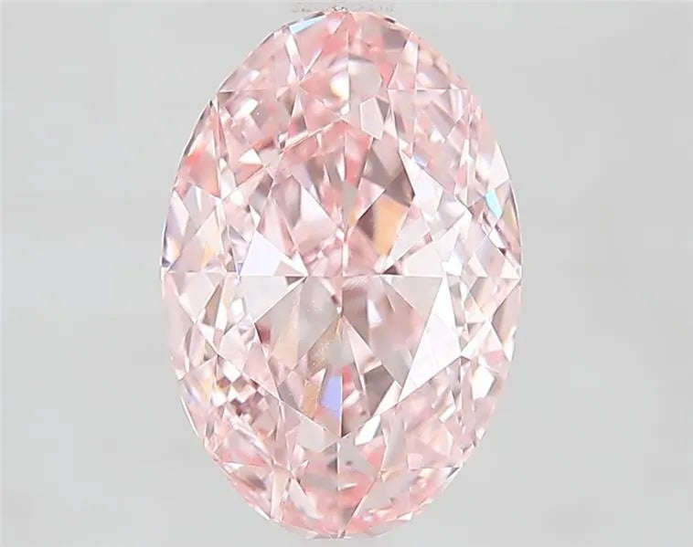 3.51ct Oval Lab Grown Diamond (Colour Fancy Vivid Pink, Clarity VS1, IGI Certified)