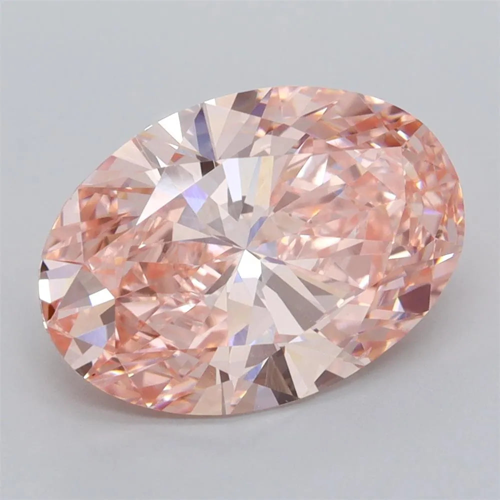 3.51ct Oval Lab Grown Diamond (Colour Fancy Vivid Pink, Clarity VS2, IGI Certified)