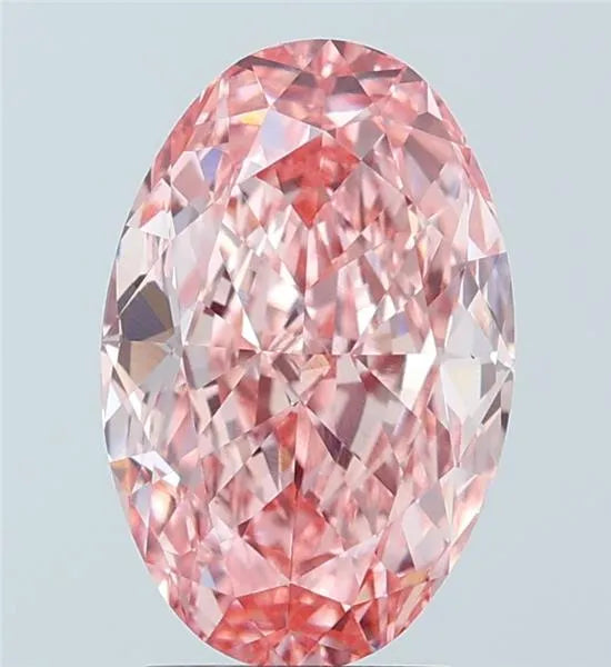 3.51ct Oval Lab Grown Diamond (Colour Fancy Vivid Pink, Clarity VVS1, IGI Certified)