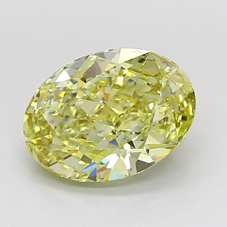 3.51ct Oval Lab Grown Diamond (Colour Fancy Yellow, Clarity VVS1, IGI Certified)
