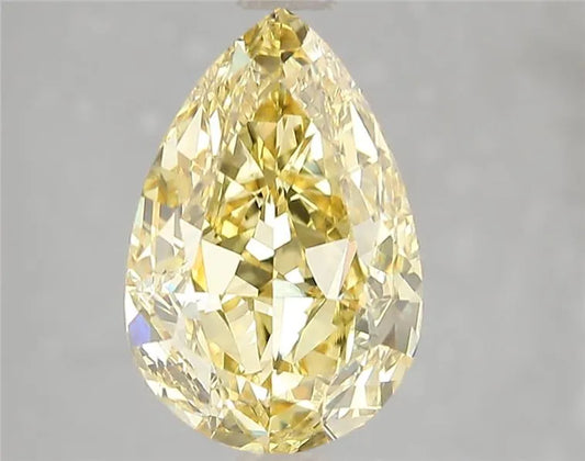 3.51ct Pear Lab Grown Diamond (Colour Fancy Vivid Yellow, Clarity VS2, IGI Certified)