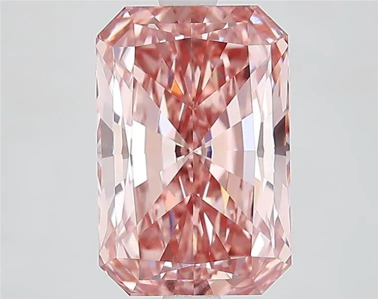 3.51ct Radiant Lab Grown Diamond (Colour Fancy Intense Brownish Pink, Clarity VVS2, IGI Certified)