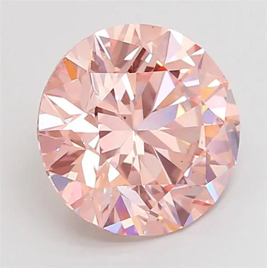 3.51ct Round Lab Grown Diamond (Colour Fancy Intense Pink, Clarity VS2, Cut ID, IGI Certified)