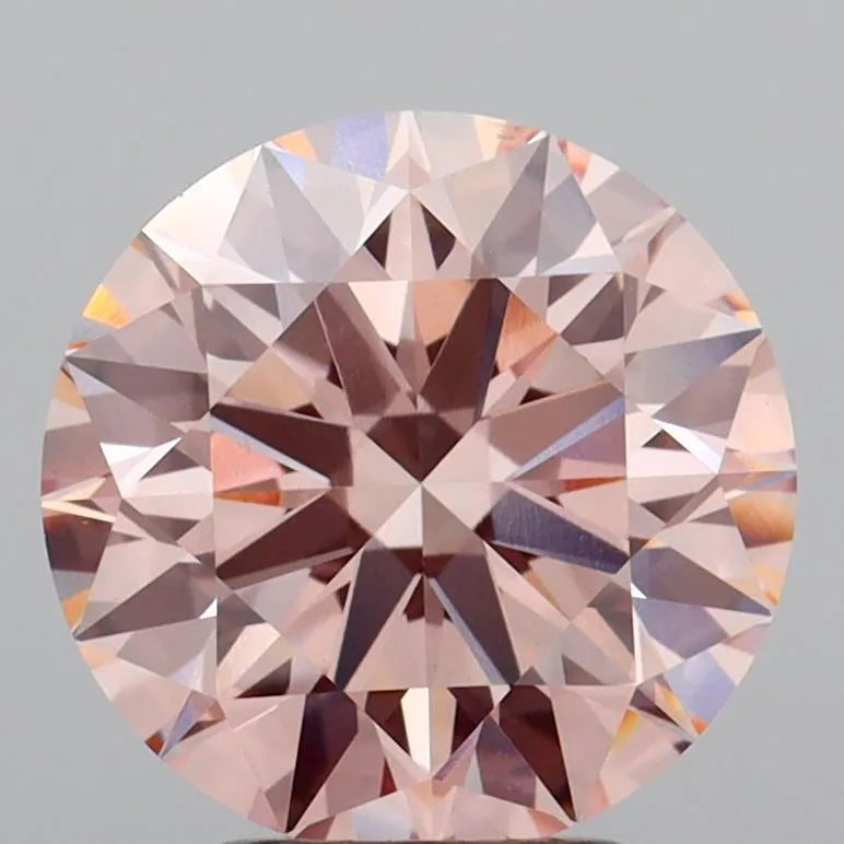 3.51ct Round Lab Grown Diamond (Colour Fancy Pink, Clarity VS1, Cut ID, IGI Certified)