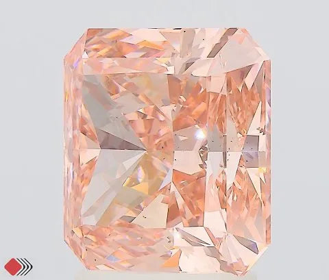 3.51ct Square radiant Lab Grown Diamond (Colour Fancy Vivid Pink, Clarity VS2, IGI Certified)