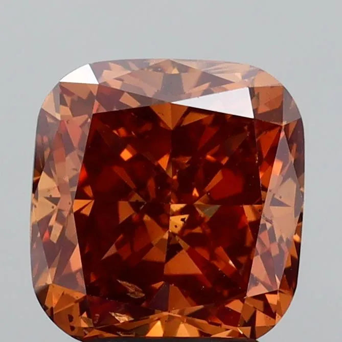 3.52ct Cushion modified Lab Grown Diamond (Colour Fancy Brown, Clarity SI1, IGI Certified)