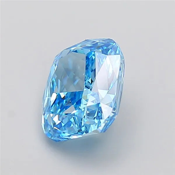 3.52ct Cushion modified Lab Grown Diamond (Colour Fancy Vivid Blue, Clarity VVS2, IGI Certified)