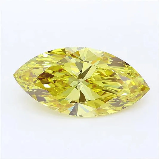 3.52ct Marquise Lab Grown Diamond (Colour Fancy Intense Yellow, Clarity VS1, IGI Certified)