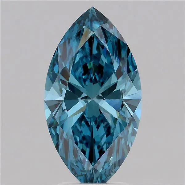 3.52ct Marquise Lab Grown Diamond (Colour Fancy Vivid Blue, Clarity VVS2, IGI Certified)