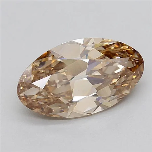 3.52ct Oval Lab Grown Diamond (Colour Fancy Brown, Clarity VS1, IGI Certified)