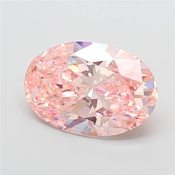 3.52ct Oval Lab Grown Diamond (Colour Fancy Vivid Pink, Clarity VS1, IGI Certified)