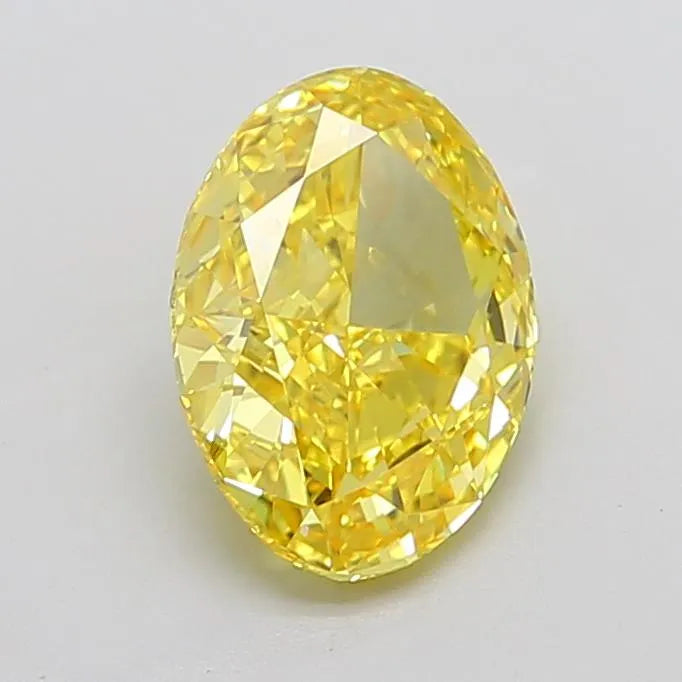 3.52ct Oval Lab Grown Diamond (Colour Fancy Vivid Yellow, Clarity VVS2, IGI Certified)