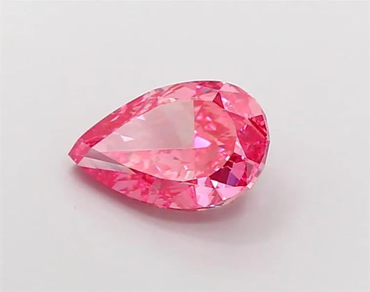 3.52ct Pear Lab Grown Diamond (Colour Fancy Vivid Pink, Clarity VVS2, IGI Certified)