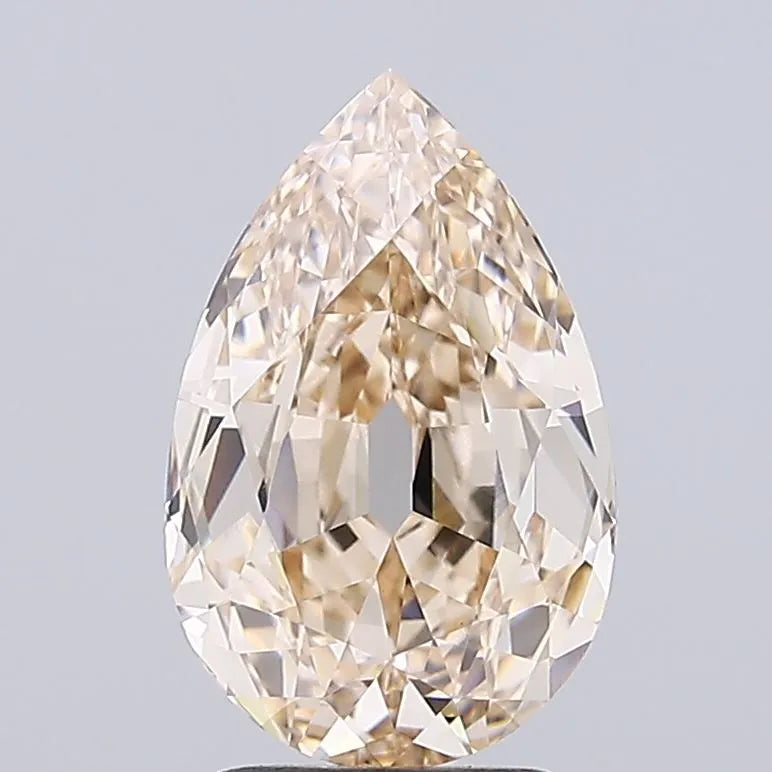 3.52ct Pear Lab Grown Diamond (Colour Very Light Brown, Clarity VVS2, IGI Certified)