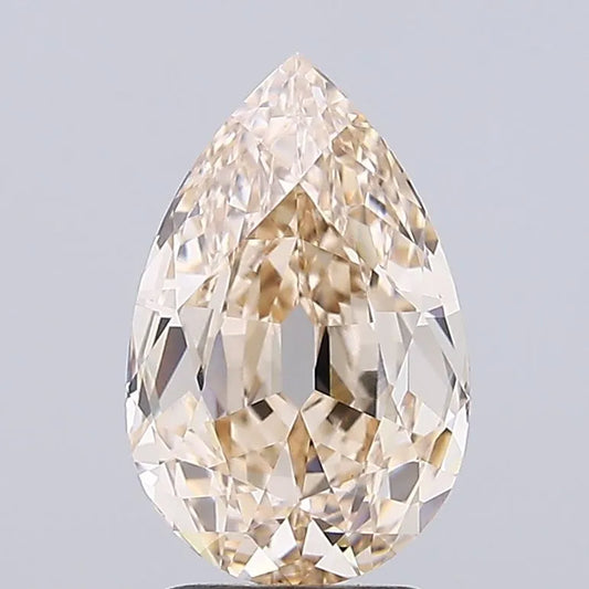 3.52ct Pear Lab Grown Diamond (Colour Very Light Brown, Clarity VVS2, IGI Certified)