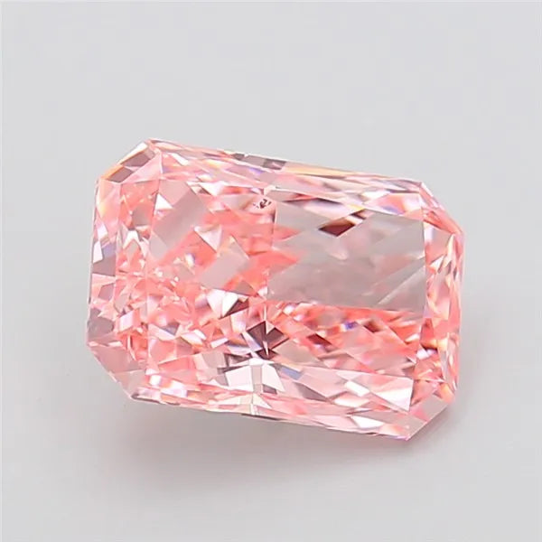 3.52ct Radiant Lab Grown Diamond (Colour Fancy Vivid Pink, Clarity VVS1, IGI Certified)