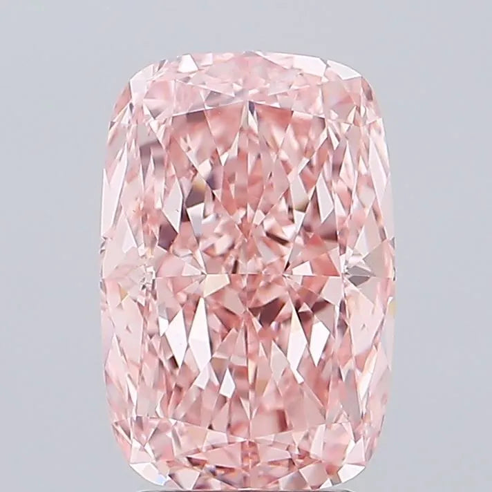 3.53ct Cushion brilliant Lab Grown Diamond (Colour Fancy Vivid Pink, Clarity VS1, IGI Certified)