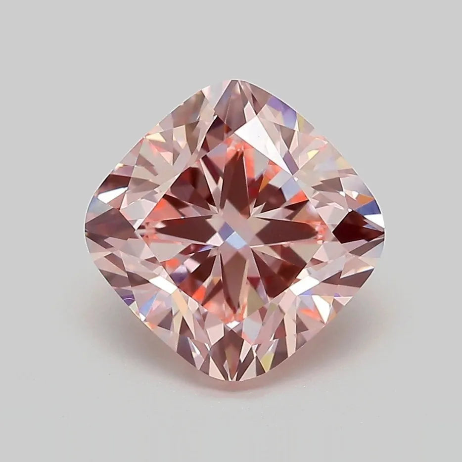 3.53ct Cushion modified Lab Grown Diamond (Colour Fancy Intense Pink, Clarity VVS2, IGI Certified)