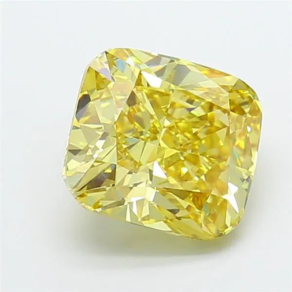 3.53ct Cushion modified Lab Grown Diamond (Colour Fancy Intense Yellow, Clarity VS1, IGI Certified)