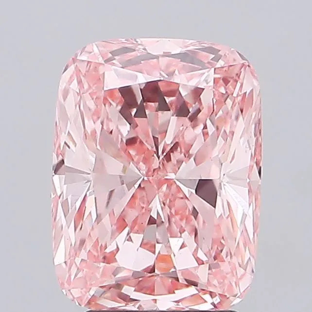 3.53ct Cushion modified Lab Grown Diamond (Colour Fancy Vivid Pink, Clarity VS1, IGI Certified)