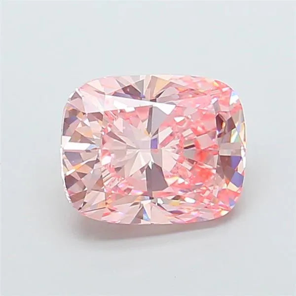 3.53ct Cushion modified Lab Grown Diamond (Colour Fancy Vivid Pink, Clarity VS1, IGI Certified)