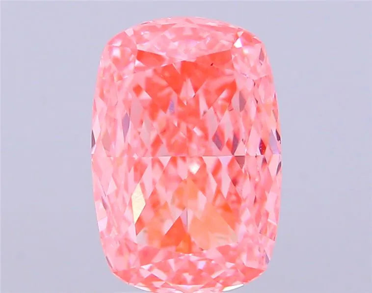 3.53ct Cushion modified Lab Grown Diamond (Colour Fancy Vivid Pink, Clarity VVS1, IGI Certified)