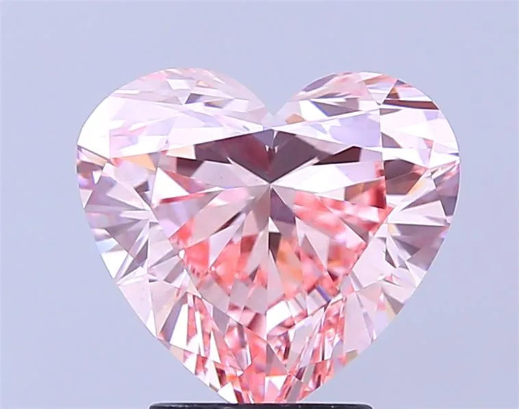 3.53ct Heart Lab Grown Diamond (Colour Fancy Intense Pink, Clarity VS1, IGI Certified)