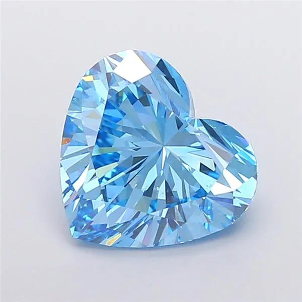 3.53ct Heart Lab Grown Diamond (Colour Fancy Vivid Blue, Clarity VVS1, IGI Certified)