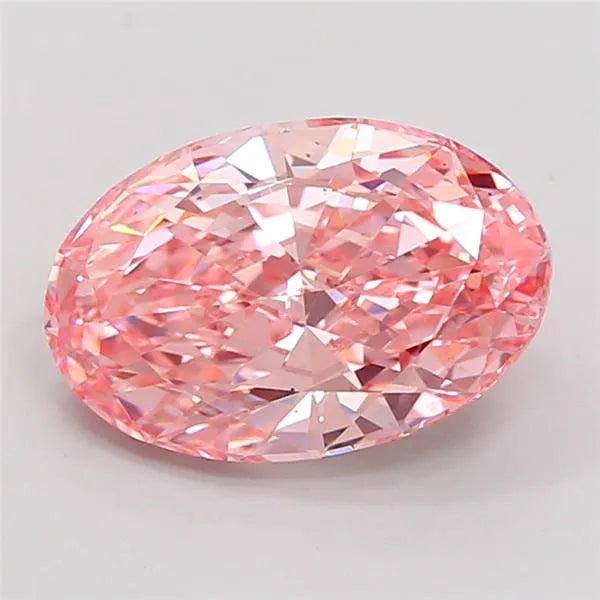 3.53ct Oval Lab Grown Diamond (Colour Fancy Vivid Pink, Clarity VS1, IGI Certified)