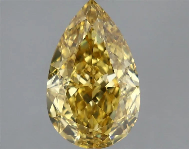 3.53ct Pear Lab Grown Diamond (Colour Fancy Vivid Yellow, Clarity VVS2, IGI Certified)