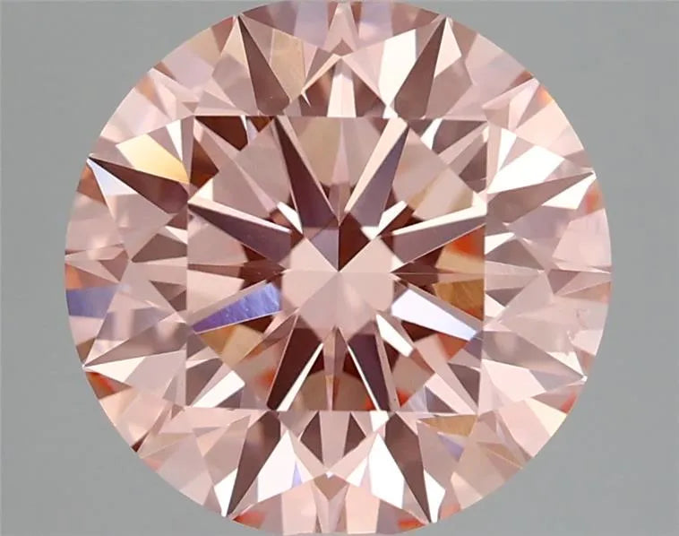3.53ct Round Lab Grown Diamond (Colour Fancy Vivid Pink, Clarity VVS2, Cut ID, IGI Certified)
