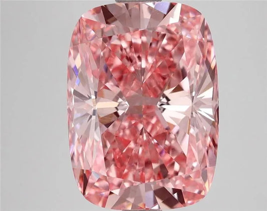 3.54ct Cushion brilliant Lab Grown Diamond (Colour Fancy Vivid Pink, Clarity VS1, IGI Certified)