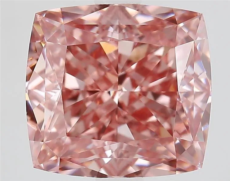 3.54ct Cushion modified Lab Grown Diamond (Colour Fancy Vivid Pink, Clarity VS1, IGI Certified)